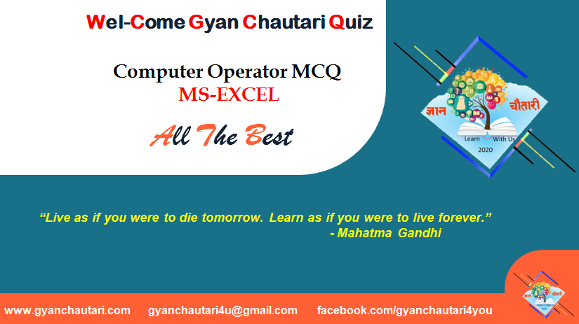 Multiple Choice Question on Microsoft Excel | Computer Operator