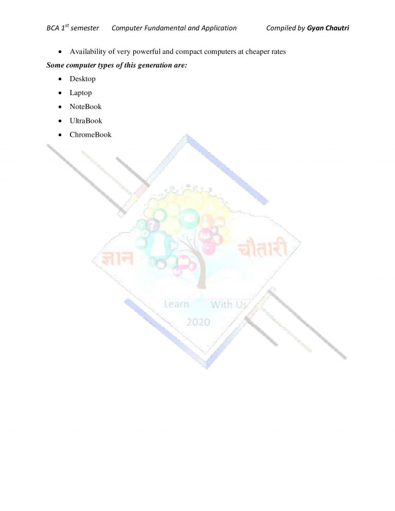 Unit 1 History Of computer -BCA First part II - Education Hub Gyanchautari