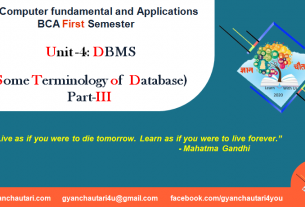 Some Terminology of Database