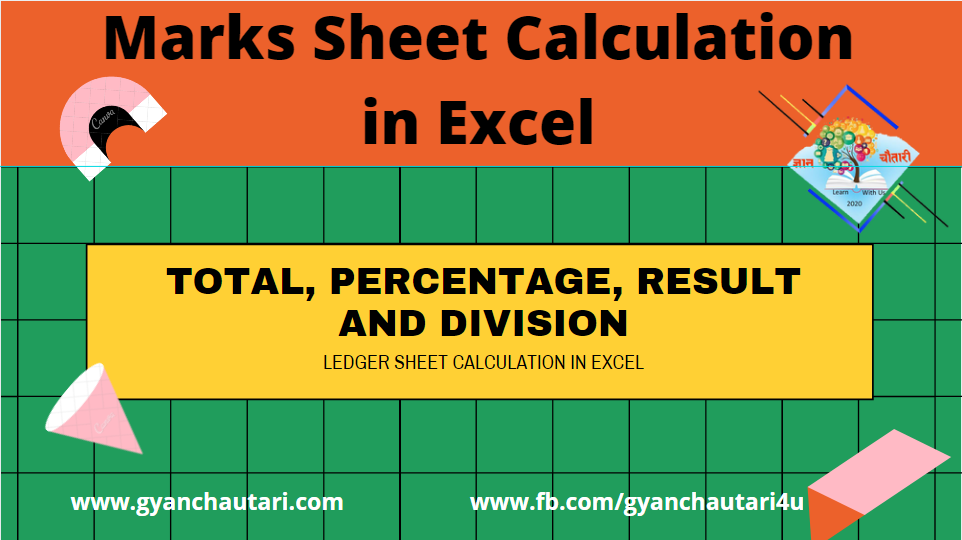 Calculate Ledger Sheet in Excel Total Percentage Result and Division