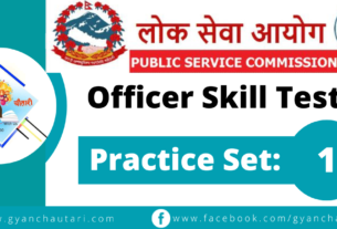Section  Officer Skill Test Model SET-1